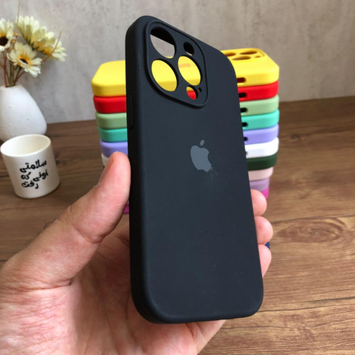 Premium Silicone Case for iPhone 14 Pro - Lens Protector & Full Covered Bottom