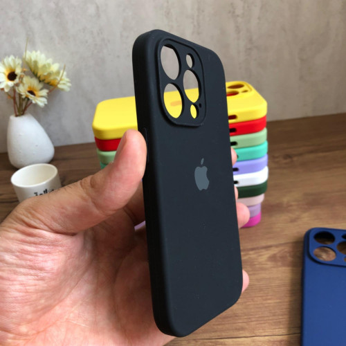 Premium Silicone Case for iPhone 14 Pro - Lens Protector & Full Covered Bottom
