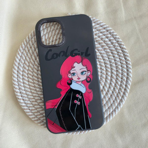 قاب دخترانه طرح Cool Girl مشکی گوشی آیفون 12 و آیفون 12 پرو