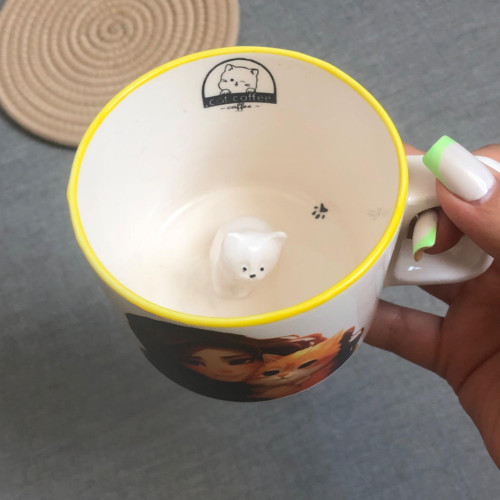 3D Surprise Inside Ceramic Mug - Cute Animals & Cartoon Characters