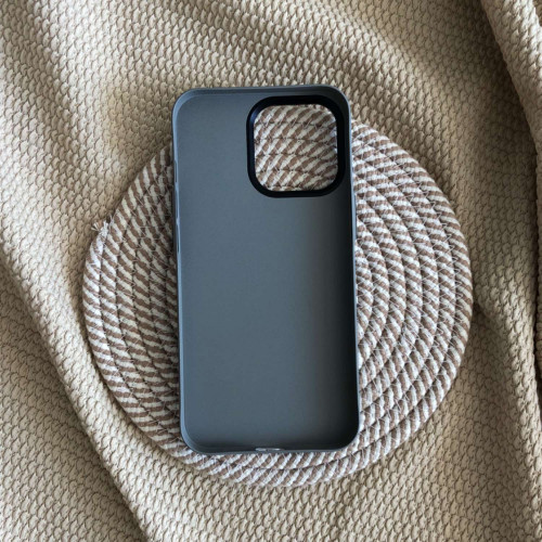 iPhone 13 Pro Minimalist Case with Apple Logo - Stone Gray